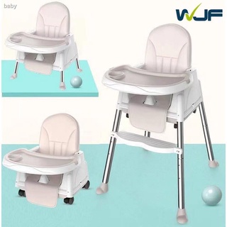 ❇∏WJF Foldable High Chair Booster Seat For Baby Dining Feeding, Adjustable Height & Removable Legs