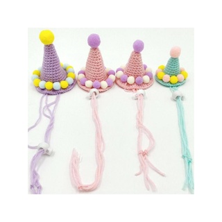 [Fashion Trend Decoration]Lovely Pet Little Dog Cat Hat Headdress Birthday Hat Knitting Headdress L (6)