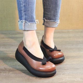 Round Toe Platform Shoes Flats Mother Shoes Grandmother Shoes
