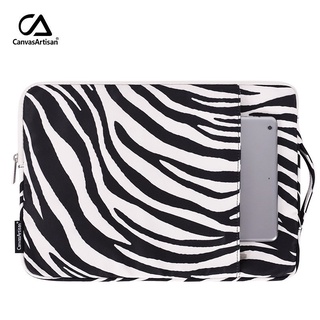 Laptop Sleeve CanvasArtisan Zebra Pattern Laptop Bag Waterproof Cover iPad Case 11/12/13/14/15 inch