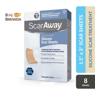 ScarAway Professional Grade Silicone Scar Treatment Sheets 8ct