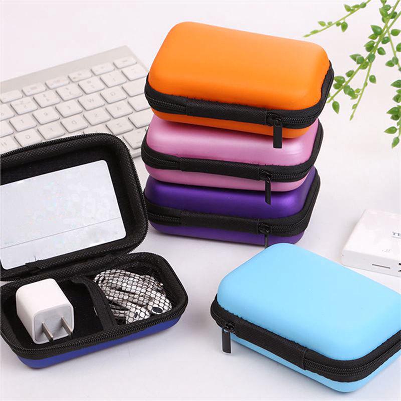 FINTOO EVA Earphone Wire Organizer Box Coin Purse Headphone USB Cable Protective Case Storage Box Wallet Pouch Bag Container