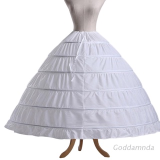 GODD 6 Hoops Petticoats Bustle Ball Gown Wedding Dress Underskirt Bridal Crinolines