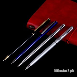 [LITTLE3] Luxury Metal Ballpoint Pen 1mm Black Ink Gel Pen Office Writing Stationery Gift