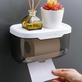 ✜◎Multifunctional Waterproof Wall Mounted Toilet Paper Holder /Bathroom Tray Tissue Shelf/Punch-free