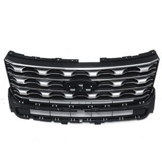 Silver Black Car Front Grille Set For Auto Racing Grills Replacement Accessories For Ford Explorer 2 (7)
