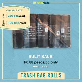 STARSEAL Trash Bag / Garbage Bag Small Medium Large XL 2XL (Black or Clear)