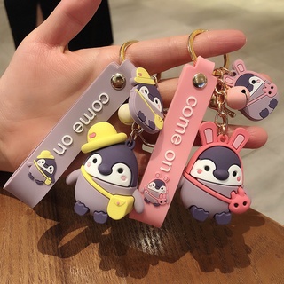 Full188Shipping New Creative Cartoon Cute Penguin Keychain Pendant One Pair of Lovers Schoolbag Pendant Girlfriends' Gift Gift Girl