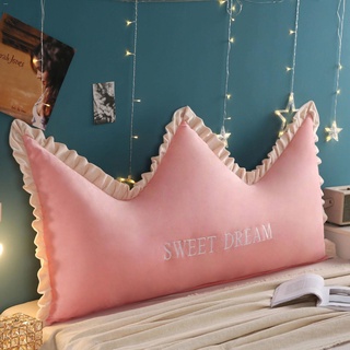 Maternity Pillows✥❦♗☬ins style Nordic crown bed pillow headboard soft bag double net red removable a (2)