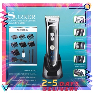 Surker LCD Razor Hair Clipper Shaver Professional Electric Men Hair Trimer Cutter Cordless