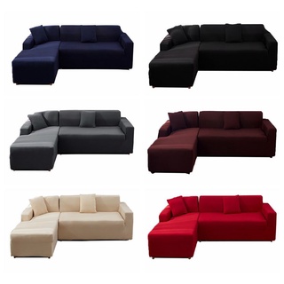 *Top* Solid Color sofa cover Elastic 1/2/3/4 seater combination non-slip dustproof and anti-scratch