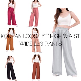 Korean Loose fit High Waist Wide Leg Pants