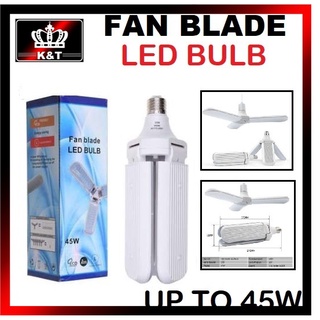 45W 6500K AC170-265V Foldable Fan Blade LED Light Bulb