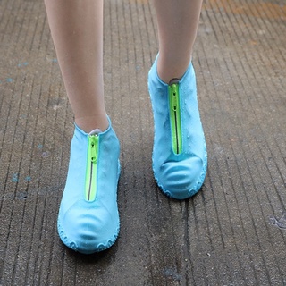 rain shoe✿WIth Zipper Waterproof Silicon Shoes Covers Portable Rain Boots Rainy Day Equipment