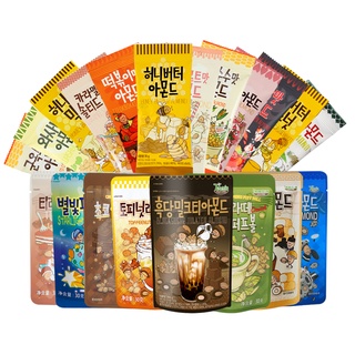 10 packs of Tom Farm nuts Korean honey butter almonds cashew mustard almond caramel mixed wood