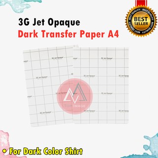 3G Jet Opaque Dark Transfer paper A4 ( 10pcs & 50pcs )