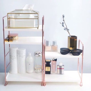 VIĆI 2 Tier Gold Rack Minimalist Multipurpose Bathroom Kitchen Shelf Desk Storage Organizer (4)