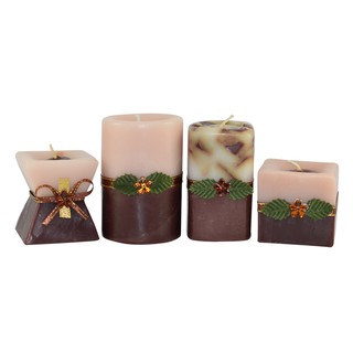 Marzen Minis 4s Scented Candles Set ( Brown )