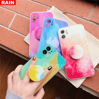 Huawei Y6P 2020 Nova 3i 5t 7i Y9S P30 P30 Pro Y9 Prime 2019 Ink Watercolor Painting Silicone Case With Holder