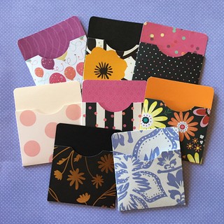 5 pcs. assorted pocket tag journal/jewelry pouch