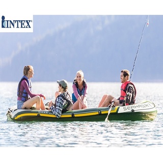 INTEX Large Inflatable Thickened Boat 4-5 Person Inflatable Boat Fishing Boat Rubber Widen Castaway