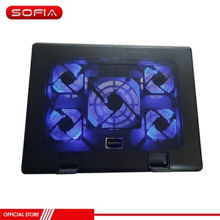 ◎Sofia USB LED Light Laptop Cooling Cooler Pad Stand 5 Fans