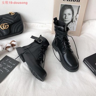 Martin boots For Women Britain Style Korean Style Short Cassette All Match 2020 Seasons And Cool Season New Cashmere Single Locomotive