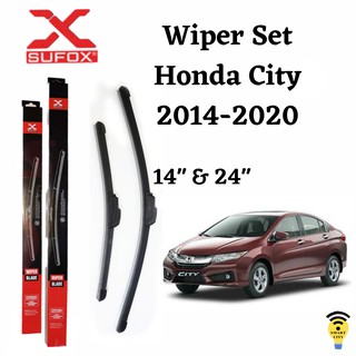 SUFOX Wiper Blade Honda City 2014-2020 Set Universal Banana Type