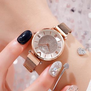 Women Rose Gold/Silver Wrist Watches Luxury Diamond Magnetic Quartz Watch