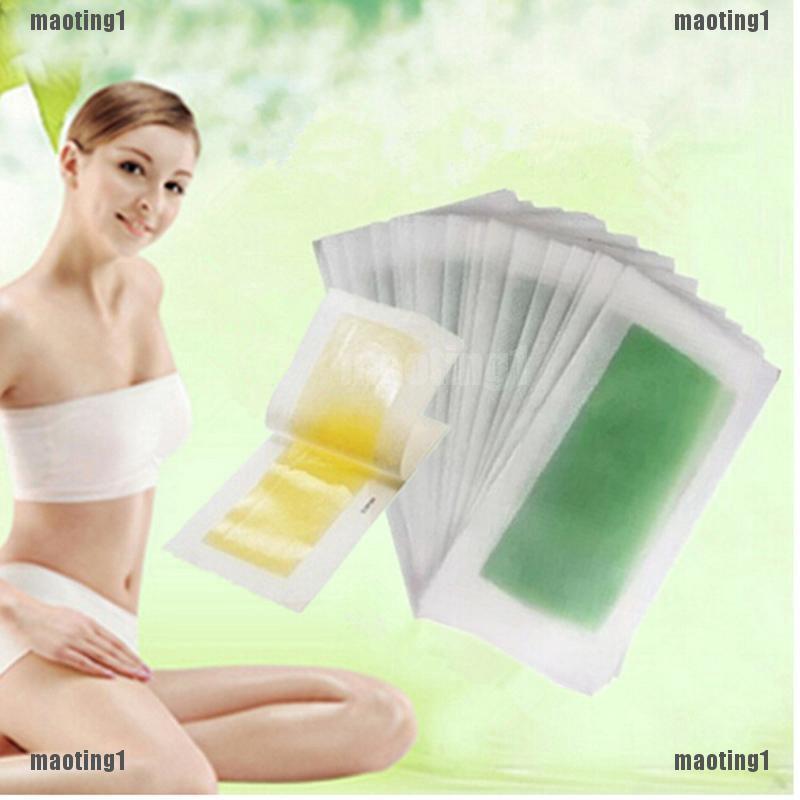 <maoting1.ph>10PCS Double Side Hair Removal Cold Wax Strips Paper For Leg Body Facial Hair