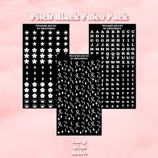Pitch Black Polco Deco Pack (for polcos and journals, etc.) by shopwithmelo