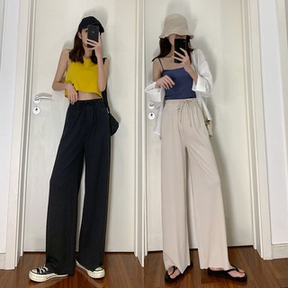 Women's Korean Corduroy High Waist Wide Leg Pants Loose Casual Plus Size Long Pants