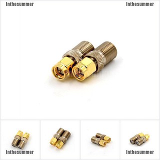 Inthesummer♬ F Female Jack To Sma Male Plug Straight Rf Coax Coaxial Connector Adapter