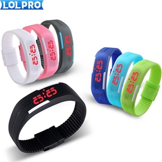 Smart Watch Digital LED Display Sports Jelly Silicone Band Men Women Wrist Watch watches LED Electronic Watch