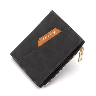 Wallet Men's Ultra American Retro Thin vertical multi-card pu coin purse compact zipper snap wallet hot sale