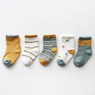 Baby boy and girl print socks(5 pairs)