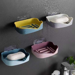 Toilet shelving creative arc wall-mounted soap box perforated household simple double layer soap box