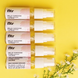 fltr beauty HELLO SUNSHINE invisible sunscreen with SPF 50