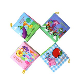 4pcs/set Soft Cloth Baby Books Educational Book Kids Toys (2)