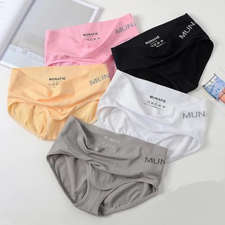Auvenis Super~MUNAFIE Seamless Hip-Lifting Body-Shaping Underwear Women'S Cotton Mid-Waist Corset Briefs Korean Girl Must-Have (2)