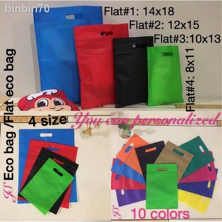 Tote Bags▩◇(100pcs) Flat ecobag / Flat hand bag / Punch Hole eco bag