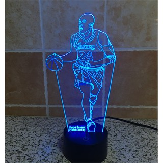 NBA Star Kobe Bryant 3D Night Light Basketball USB LED Lamp (4)