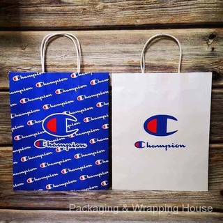 Champion 2 Style Branded Paper Bags Franchised Paper Handbag for T-shirt Gift Set High Quality (2)