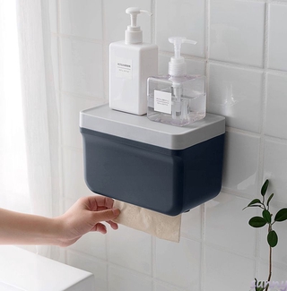 ☁ Toilet tissue box punch-free toilet paper toilet paper box creative roll paper box hand box toilet paper rack ☞sunny