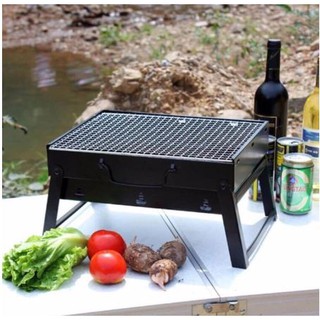 High Quality BBQ Portable stainless steel barbecue grill Pits (black)