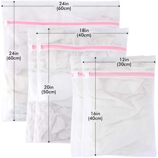 Zippered Mesh Laundry Wash Bags Foldable 3 Sizes Lingerie Bra Socks Underwear Washing Machine Clothes Protection Net Laundry Bag Washing Machine Net Mesh Bag