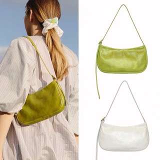 Designer Solid Color Shoulder Baguette Bags Women Premium Leather Vintage Handbags Ladies Casual Sling Messenger Bag