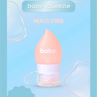 Babe Formula Babe Squeezie in Peach Color (Reusable Silicone Bottle) with FREEBIE