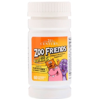 21st Century Zoo friends with extra vitamin C, 60 chewable tablets