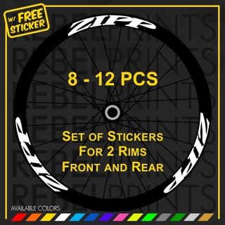 ZIPP (8 or 12 pcs) 700c Wheel Rim Sticker Decal for Road Bike